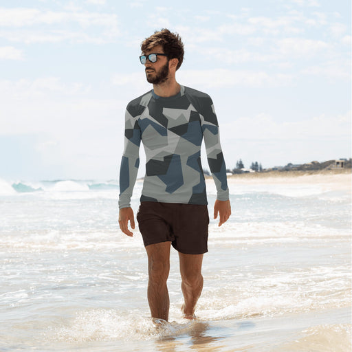 M90 Swedish Urban CAMO Mens Long-Sleeve Rash Guard - XS