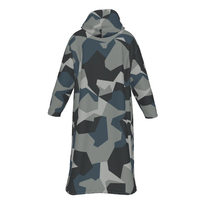 Swedish M90 Urban CAMO Men’s Sherpa Zip Up Long Coat - Mens