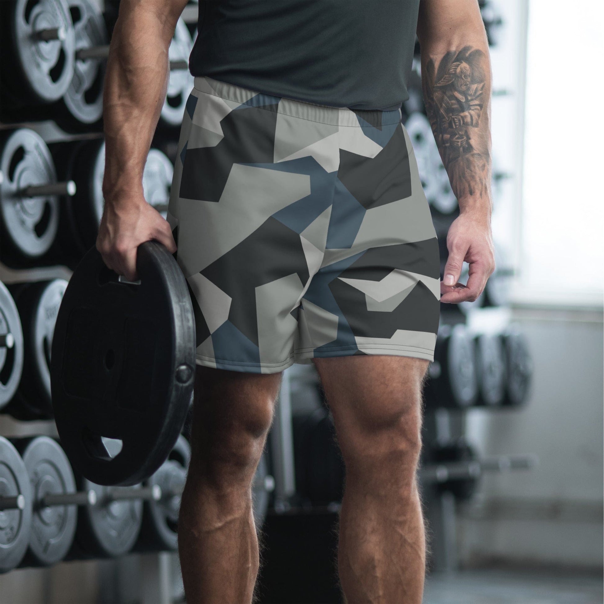 Swedish M90 Urban CAMO Unisex Athletic Long Shorts - XS