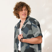 M90 Swedish Urban CAMO Unisex Short-Sleeve Button Shirt - Button-Up