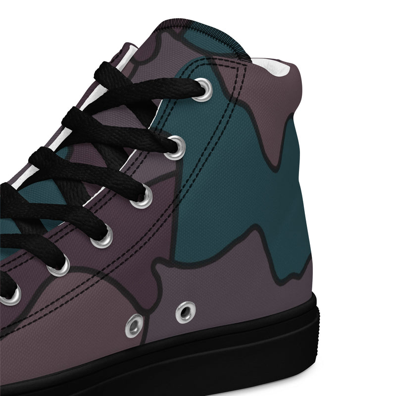 Contour Veil Swedish CAMO Mens High-Top Canvas Shoes