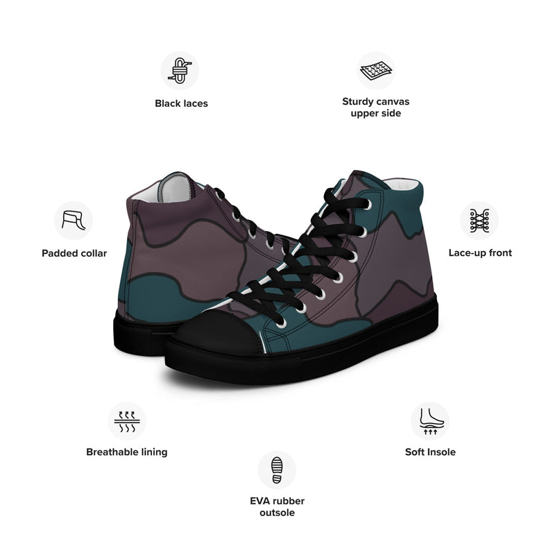 Contour Veil Swedish CAMO Mens High-Top Canvas Shoes