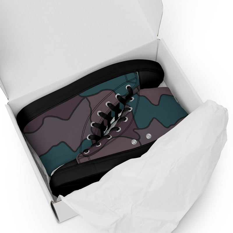 Contour Veil Swedish CAMO Mens High-Top Canvas Shoes