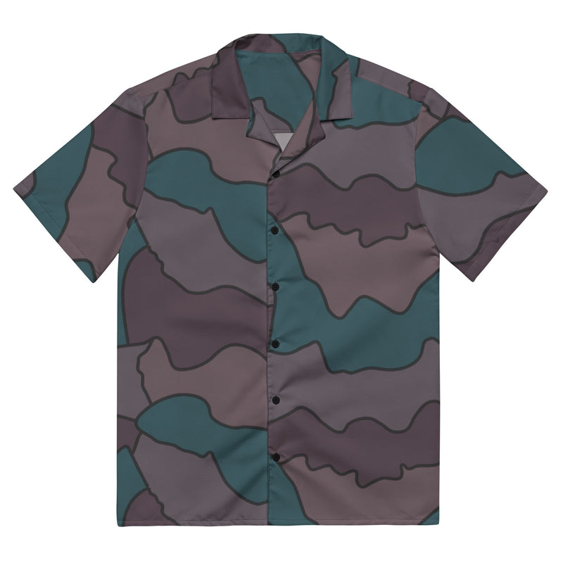 Contour Veil Swedish CAMO Unisex Short-Sleeve Button Shirt - 2XS - Button-Up