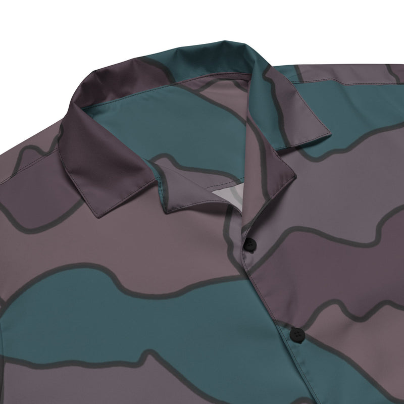 Contour Veil Swedish CAMO Unisex Short-Sleeve Button Shirt - Button-Up