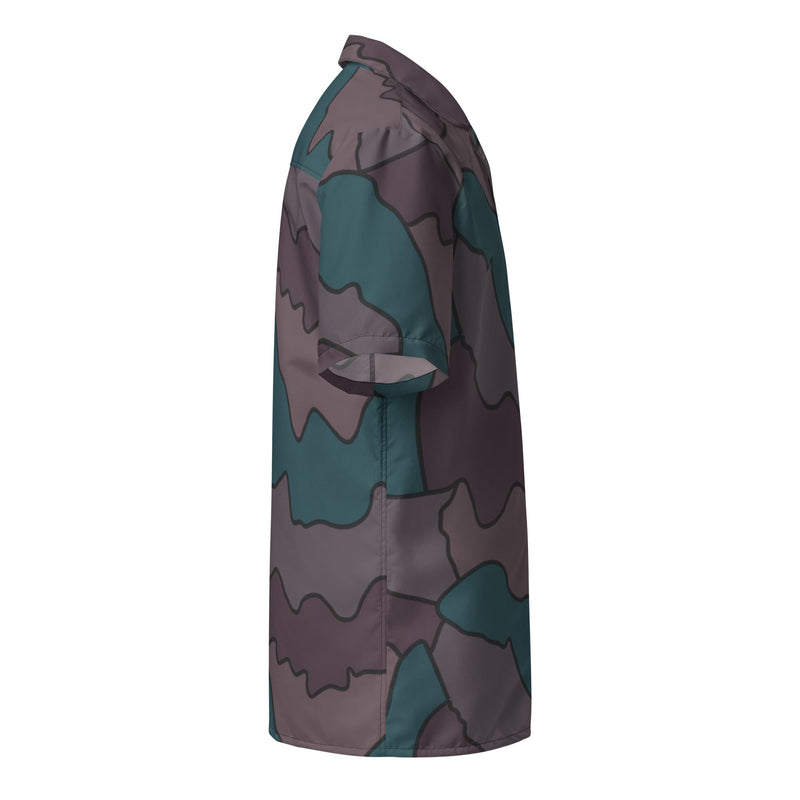 Contour Veil Swedish CAMO Unisex Short-Sleeve Button Shirt - Button-Up