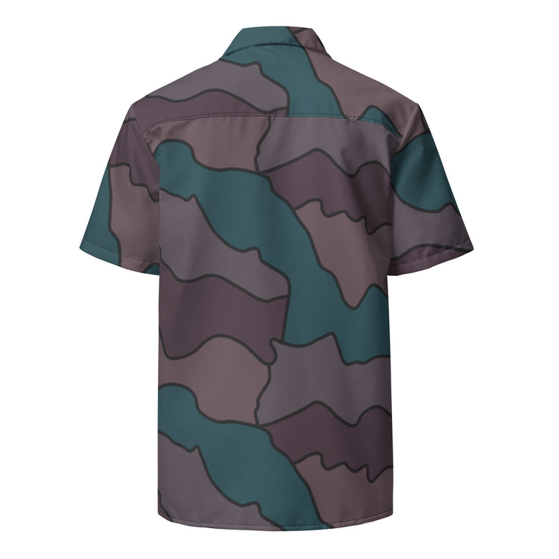 Contour Veil Swedish CAMO Unisex Short-Sleeve Button Shirt - Button-Up