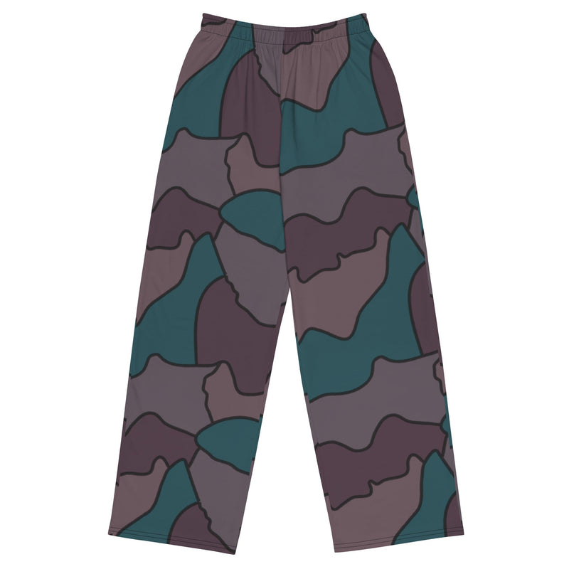 Contour Veil Swedish CAMO Unisex Wide-Leg Leisure Pants - 2XS - Pant