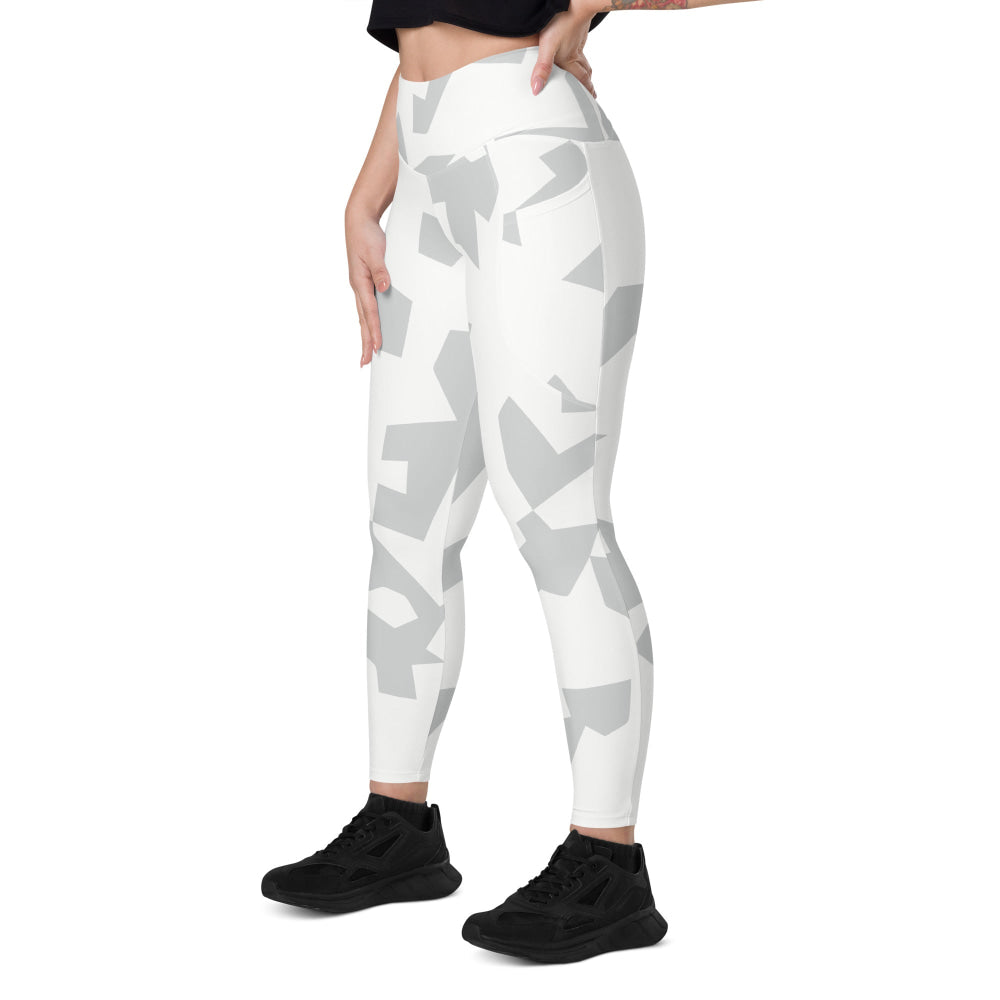 Swedish Snow CAMO Leggings with pockets - Womens With Pockets