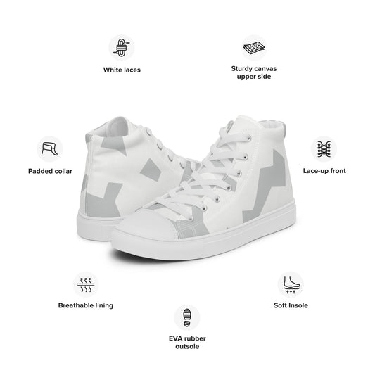 Swedish Snow CAMO Mens high top canvas shoes - High Top Canvas Shoes