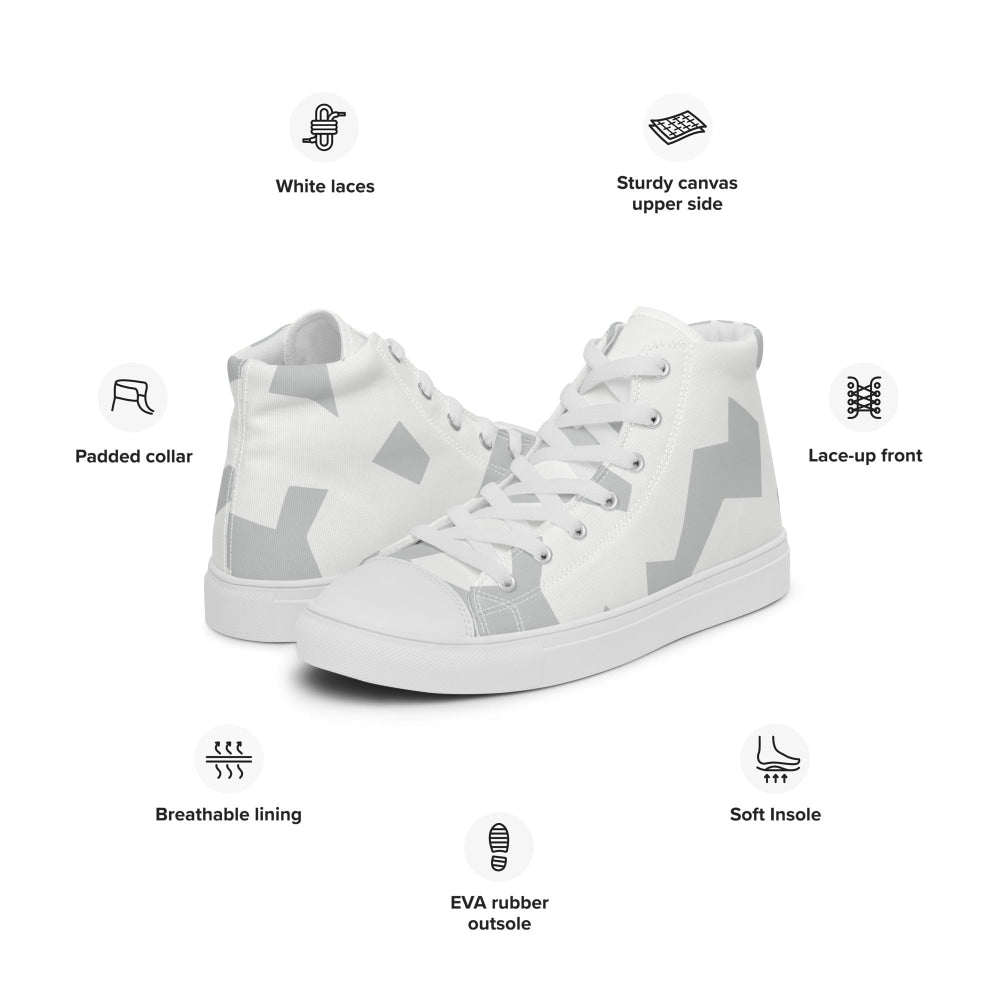 Swedish Snow CAMO Men’s high top canvas shoes - Mens High Top Canvas Shoes