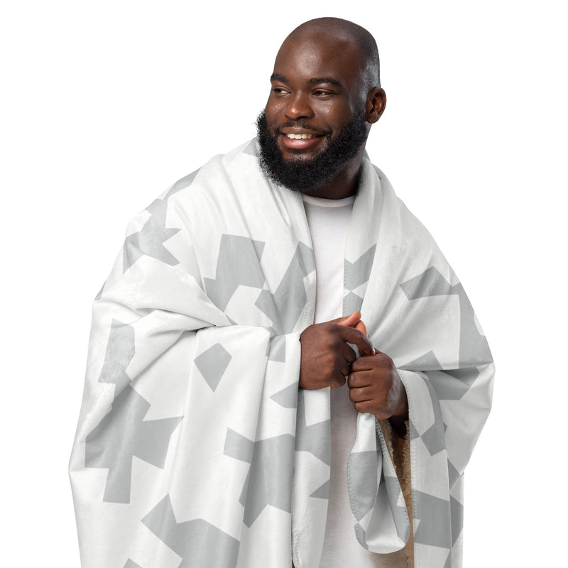 Fragment Snow Swedish CAMO Sherpa Blanket