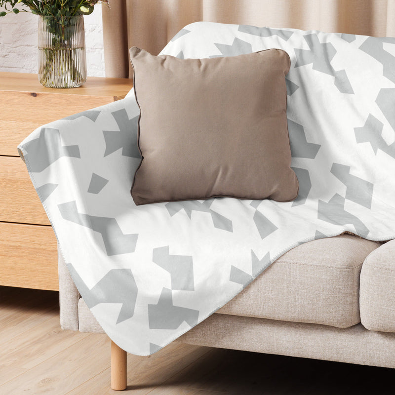 Fragment Snow Swedish CAMO Sherpa Blanket