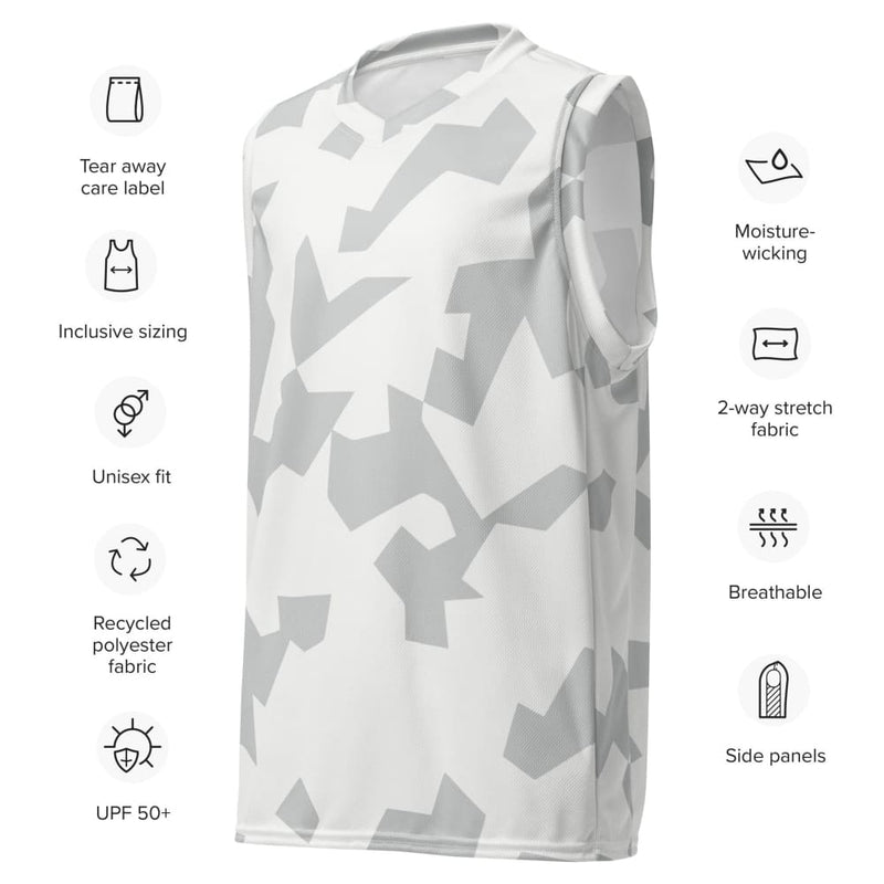 Swedish Snow CAMO unisex basketball jersey