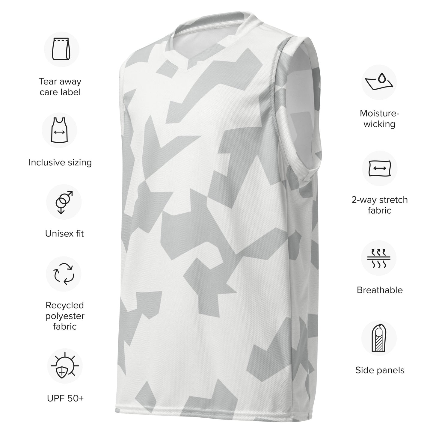 Swedish Snow CAMO unisex basketball jersey - Basketball Jerseys