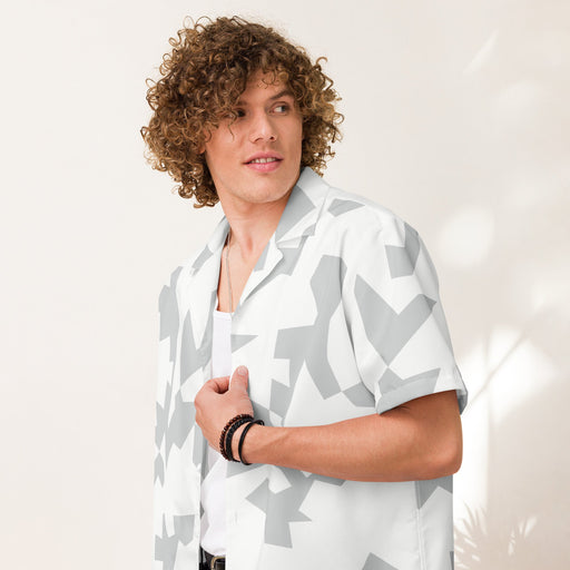 Fragment Snow Swedish CAMO Unisex Short-Sleeve Button Shirt - Button-Up