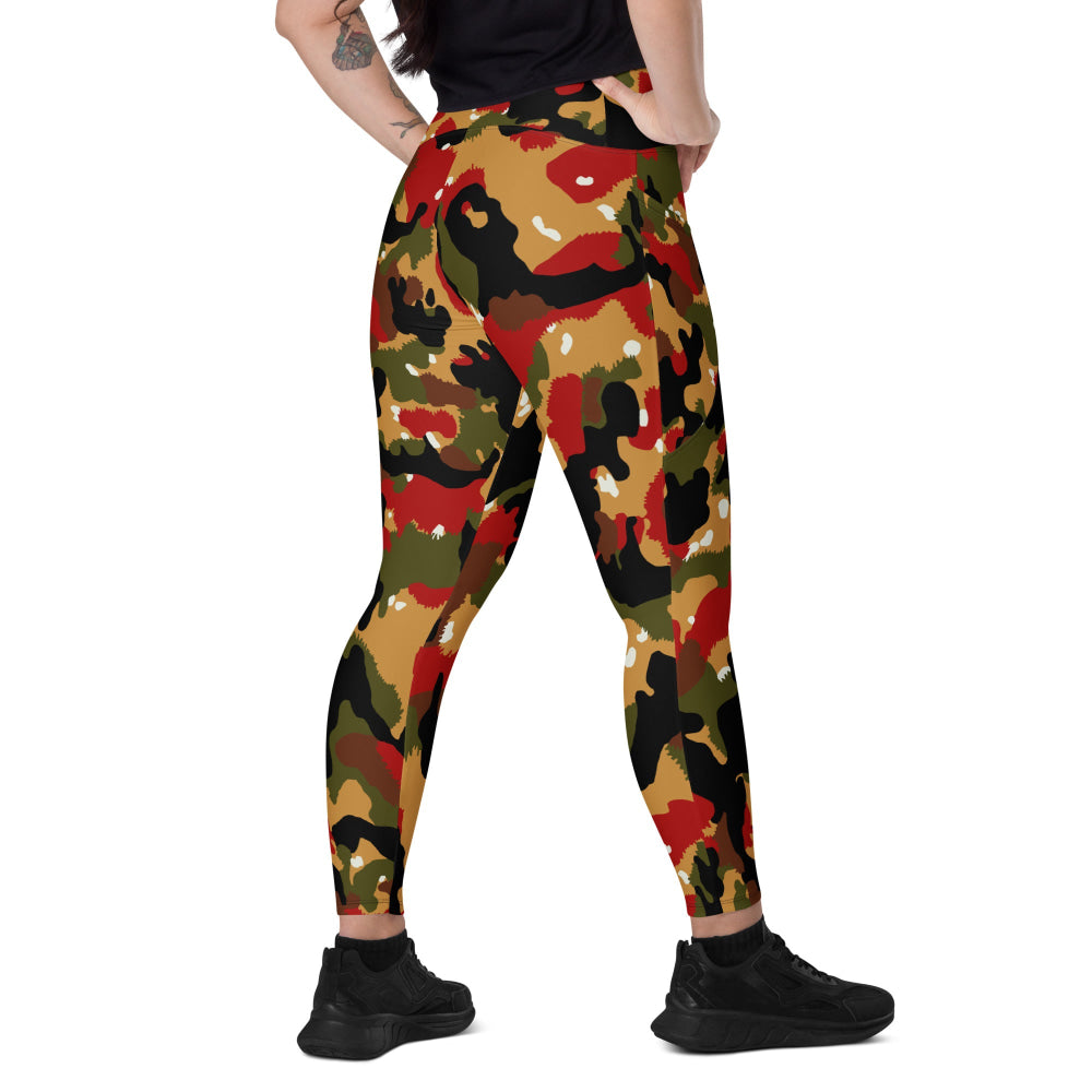 Swiss Alpenflage TAZ 83 CAMO Leggings with pockets - 2XS - Womens With Pockets