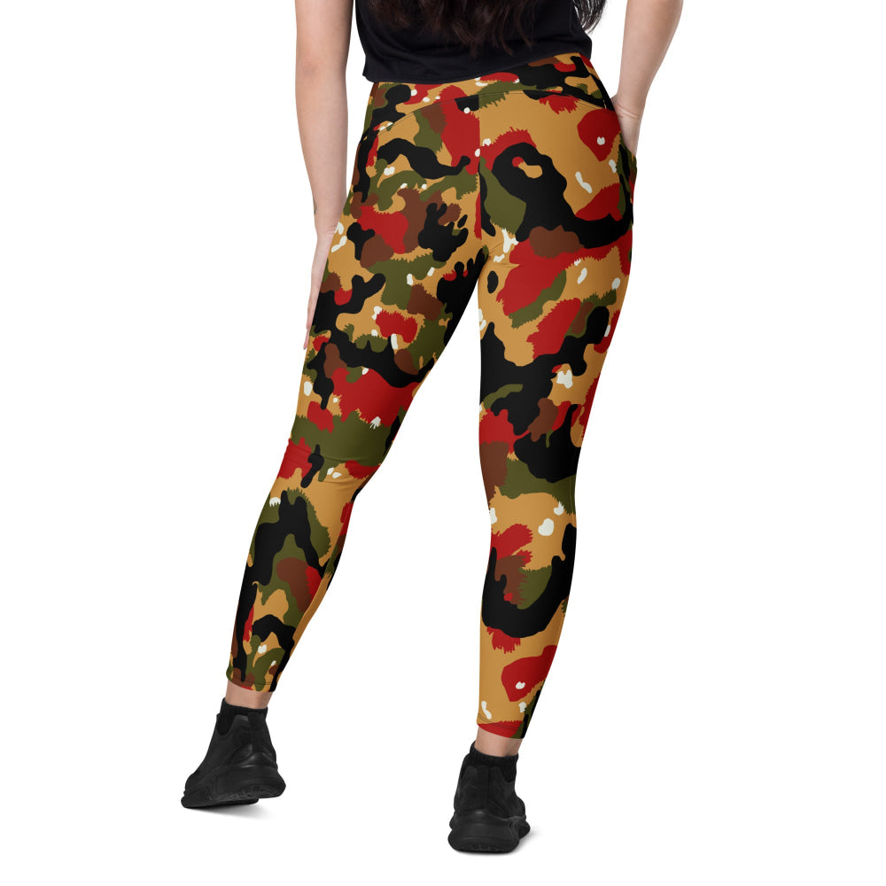 Swiss Alpenflage TAZ 83 CAMO Leggings with pockets - Womens With Pockets