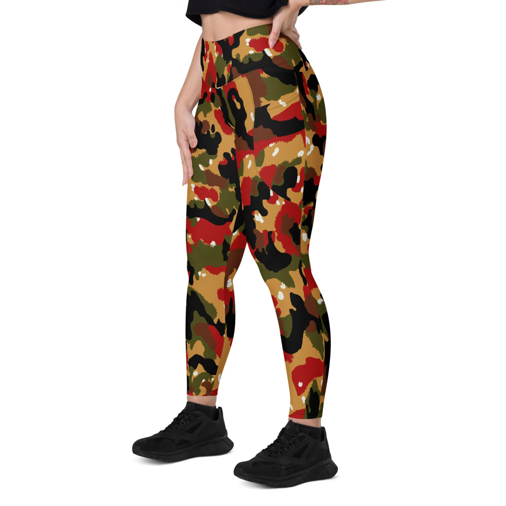 Swiss Alpenflage TAZ 83 CAMO Leggings with pockets - Womens With Pockets