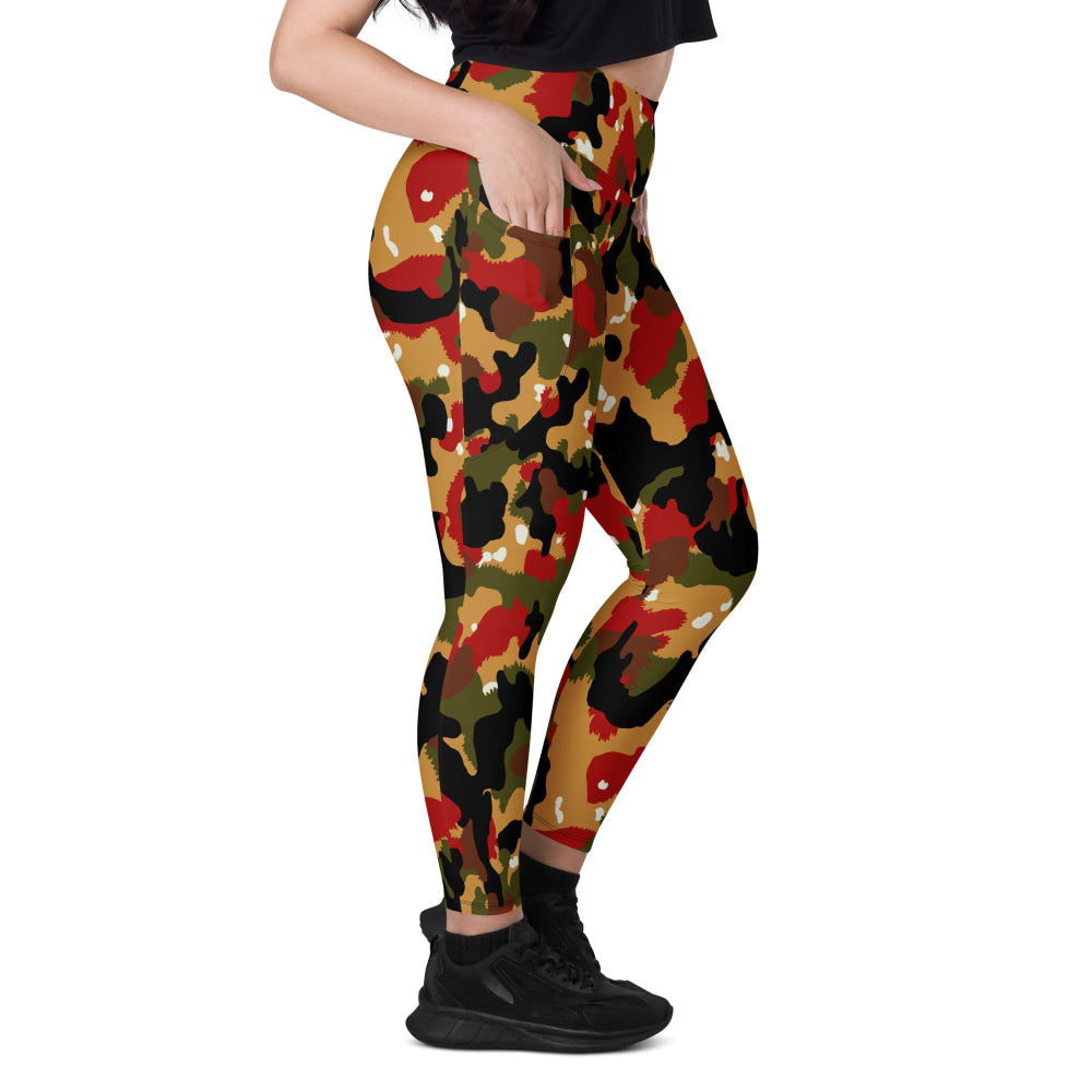 Swiss Alpenflage TAZ 83 CAMO Leggings with pockets - Womens With Pockets