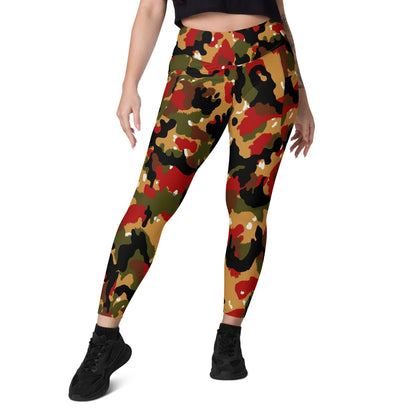 Swiss Alpenflage TAZ 83 CAMO Leggings with pockets - Womens With Pockets