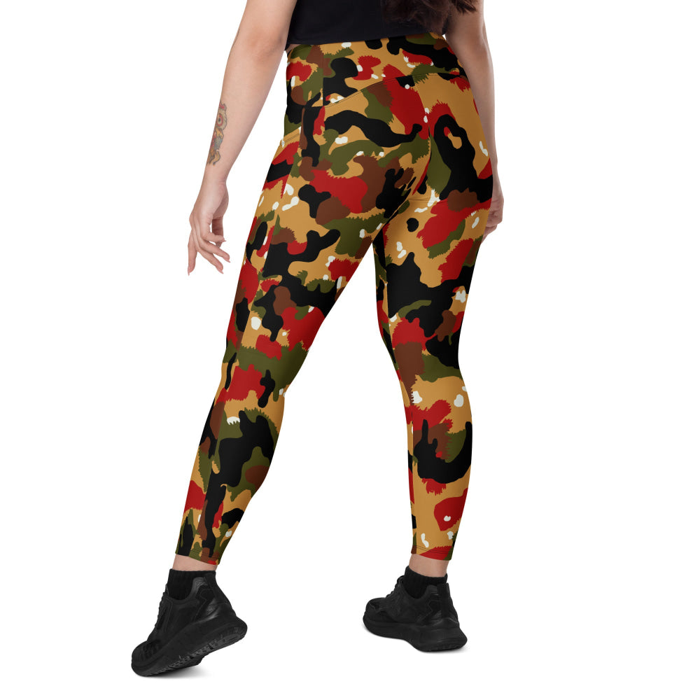 Swiss Alpenflage TAZ 83 CAMO Leggings with pockets - Womens With Pockets