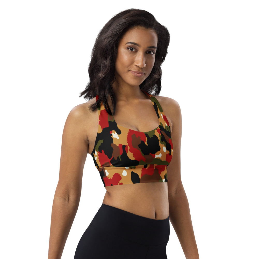 Swiss Alpenflage TAZ 83 CAMO Longline sports bra - Womens Sports Bra