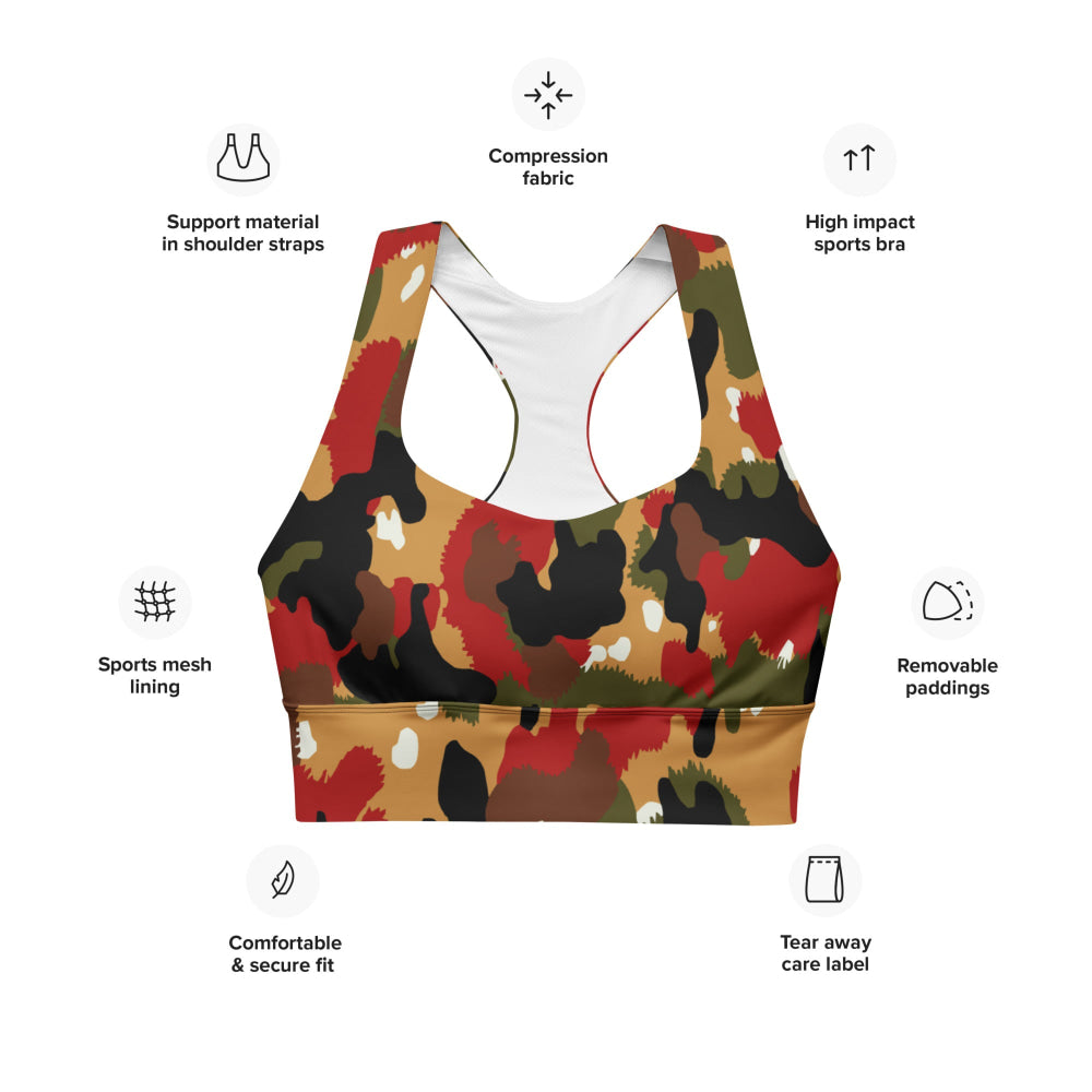 Swiss Alpenflage TAZ 83 CAMO Longline sports bra - Womens Sports Bra