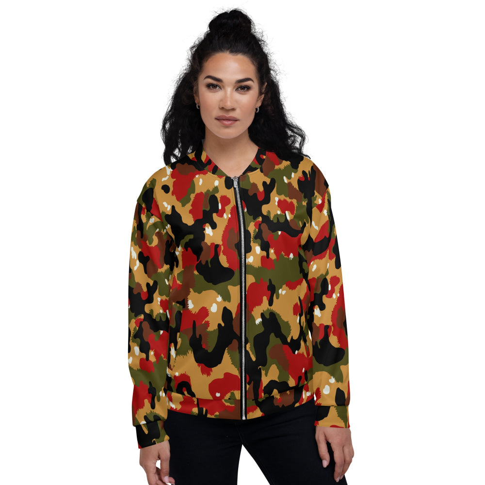 Alpine camo bomber fashion jacket