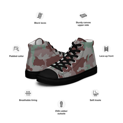 Swiss TAZ 07 Südtarn Wüstetarn CAMO Men’s high top canvas shoes - Mens High Top Canvas Shoes