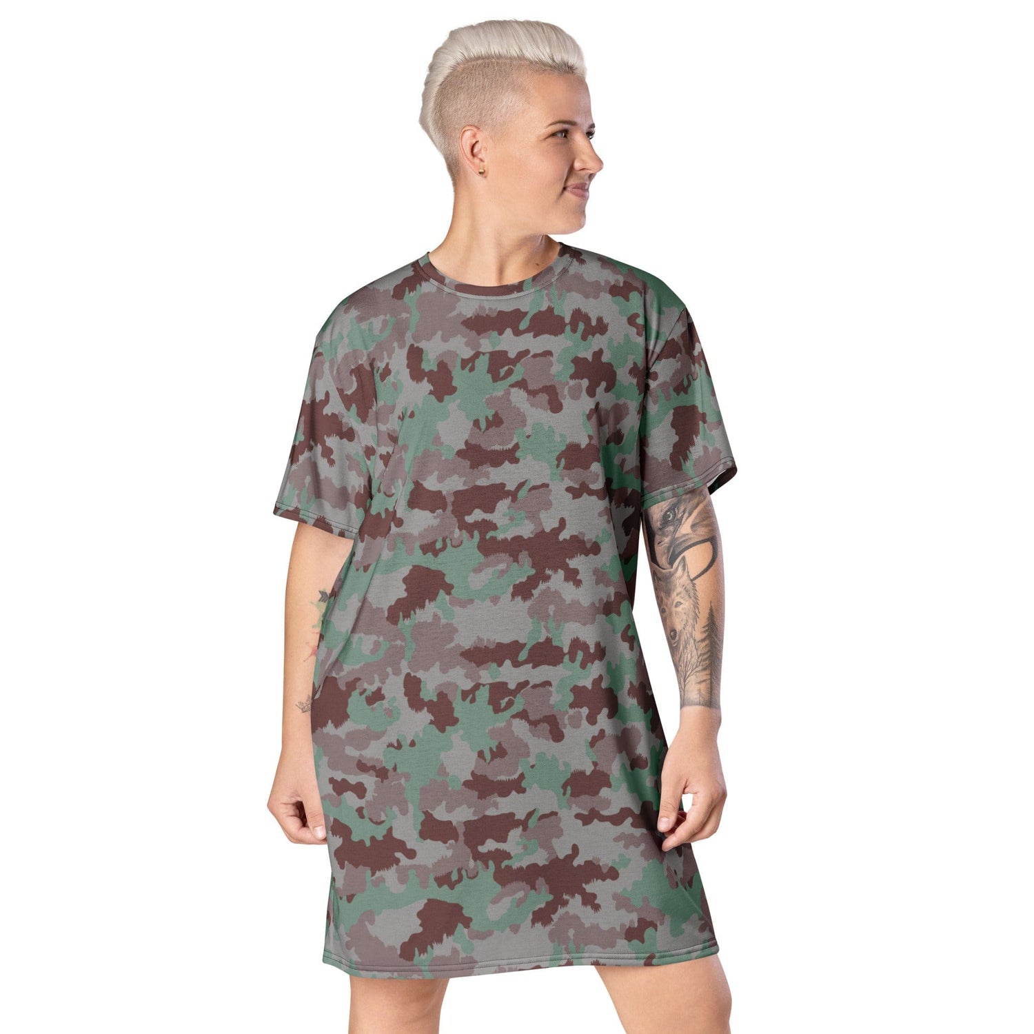 Swiss TAZ 07 Südtarn Wüstetarn CAMO T-shirt dress - 2XS - T-Shirt Dresses