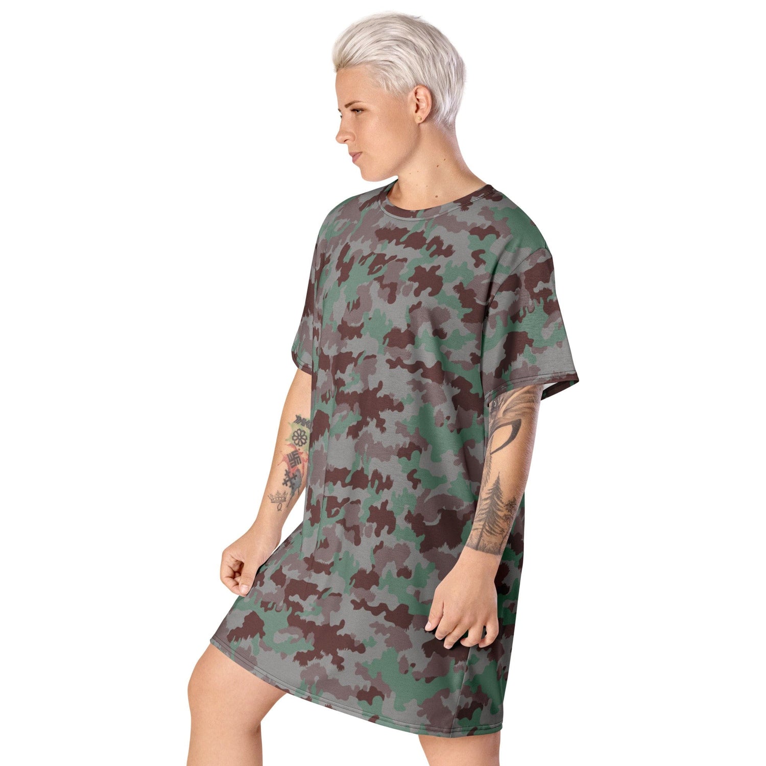 Swiss TAZ 07 Südtarn Wüstetarn CAMO T-shirt dress - T-Shirt Dresses