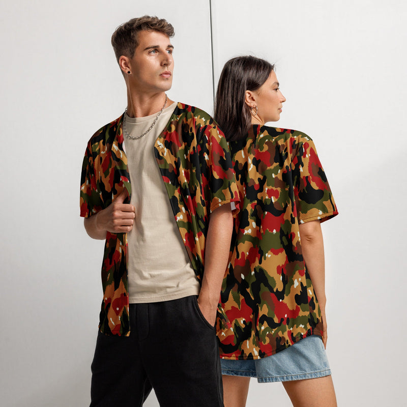 TAZ 83 Swiss Alpenflage CAMO Unisex Baseball Jersey - 2XS