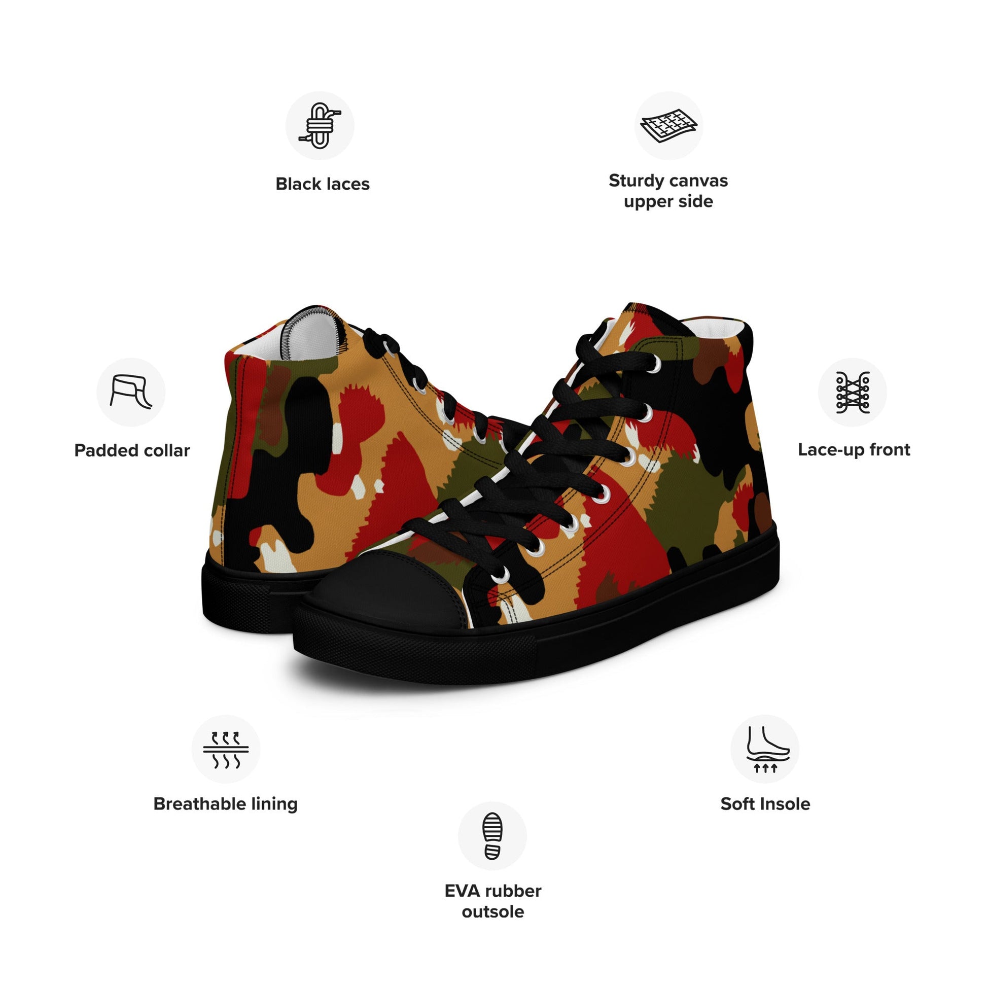 Swiss TAZ 83 Alpenflage CAMO Mens high top canvas shoes - High Top Canvas Shoes