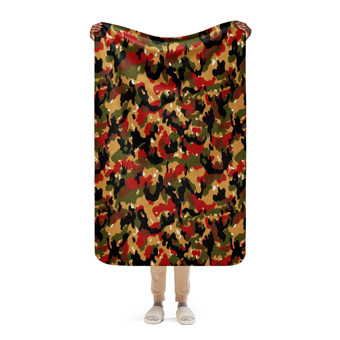 Swiss TAZ 83 Alpenflage CAMO Sherpa blanket - 37″×57″ - Blankets