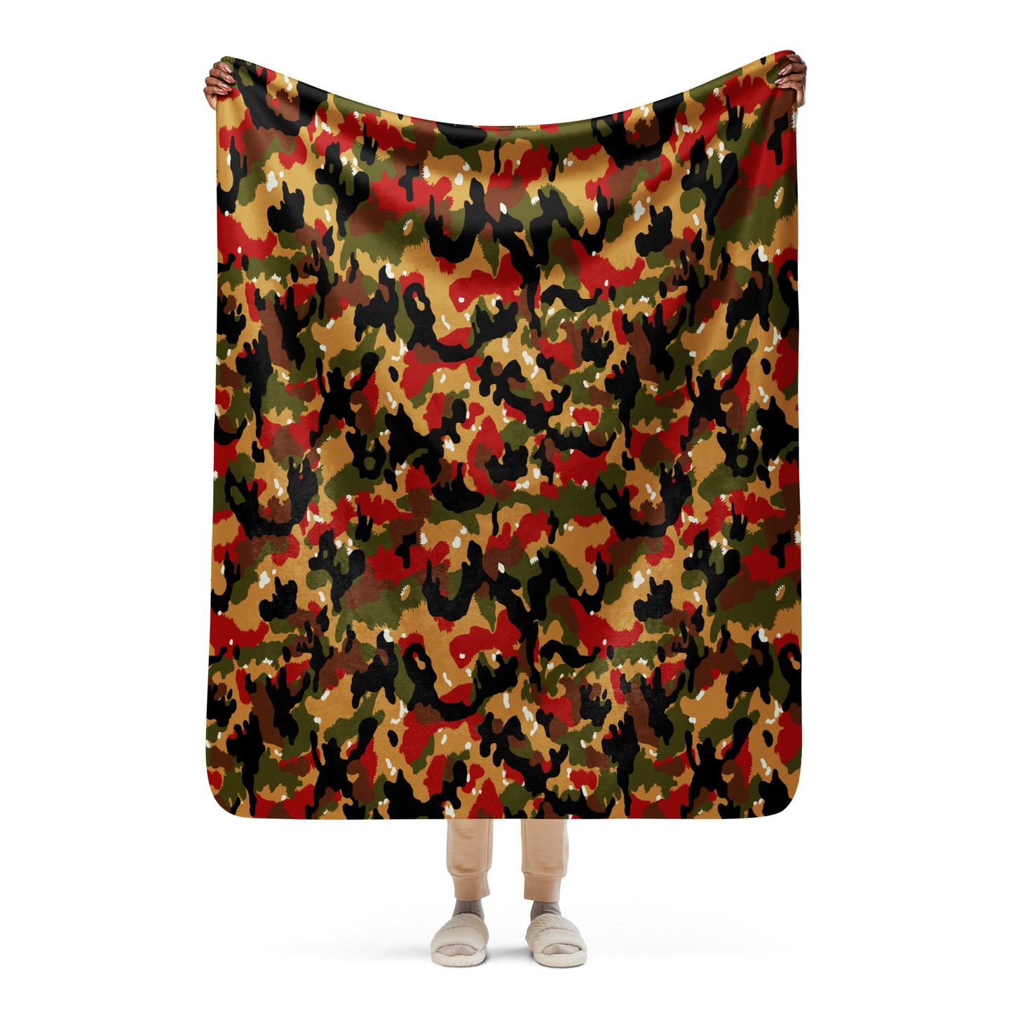 Swiss TAZ 83 Alpenflage CAMO Sherpa blanket - 50″×60″ - Blankets