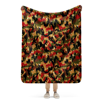 Swiss TAZ 83 Alpenflage CAMO Sherpa blanket - 50″×60″ - Blankets