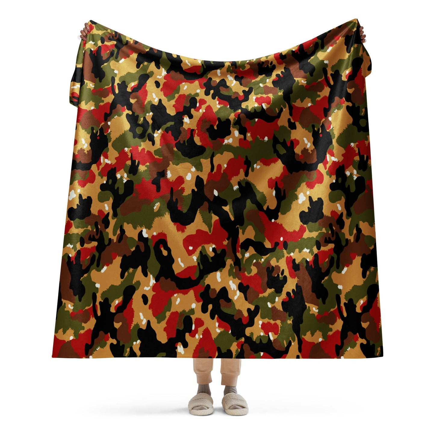 Swiss TAZ 83 Alpenflage CAMO Sherpa blanket - 60″×80″ - Blankets