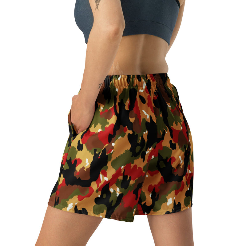 TAZ 83 Swiss Alpenflage CAMO Unisex Athletic Long Shorts