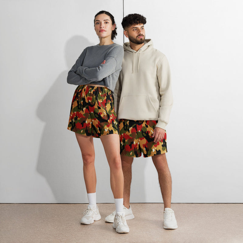 TAZ 83 Swiss Alpenflage CAMO Unisex Athletic Long Shorts