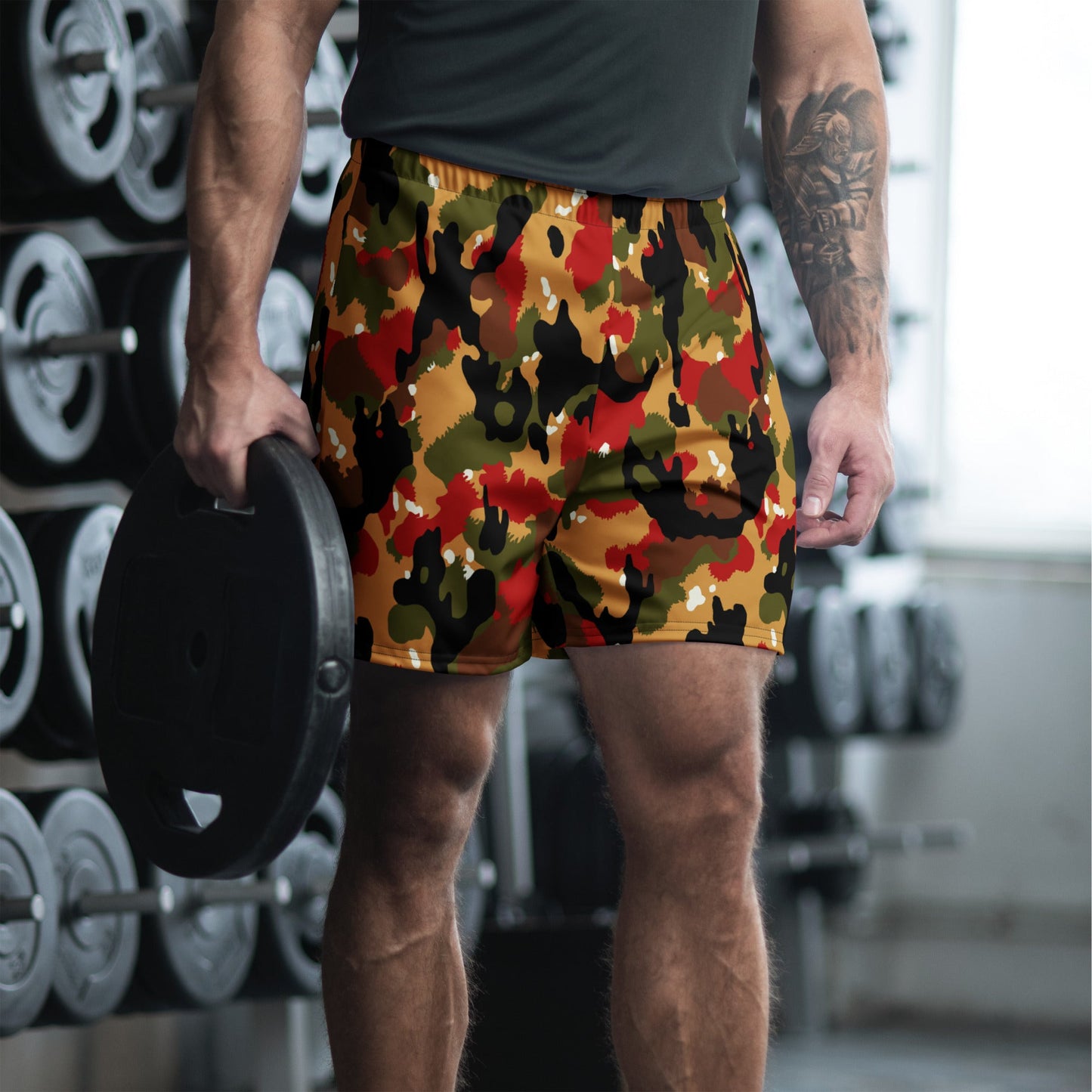 Swiss TAZ 83 Alpenflage CAMO Unisex Athletic Long Shorts XS