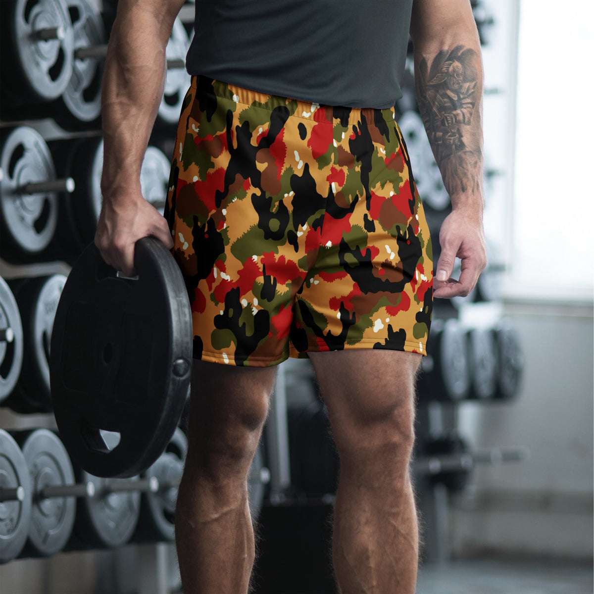 CAMO HQ - TAZ 83 Swiss Alpenflage CAMO Unisex Athletic Long Shorts