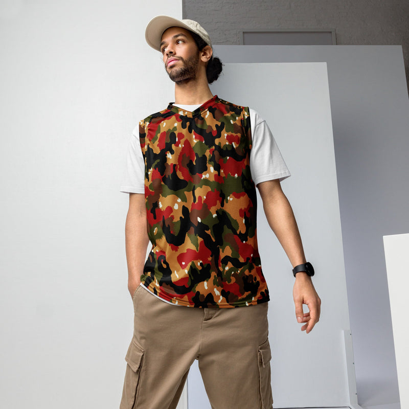 TAZ 83 Swiss Alpenflage CAMO Unisex Basketball Jersey - 2XS