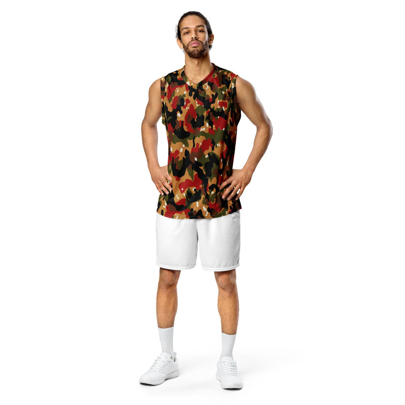 TAZ 83 Swiss Alpenflage CAMO Unisex Basketball Jersey