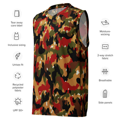 Swiss TAZ 83 Alpenflage CAMO unisex basketball jersey Basketball Jerseys