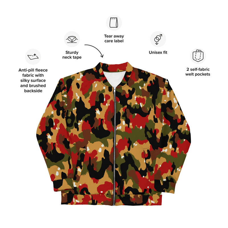 TAZ 83 Swiss Alpenflage CAMO Unisex Bomber Jacket