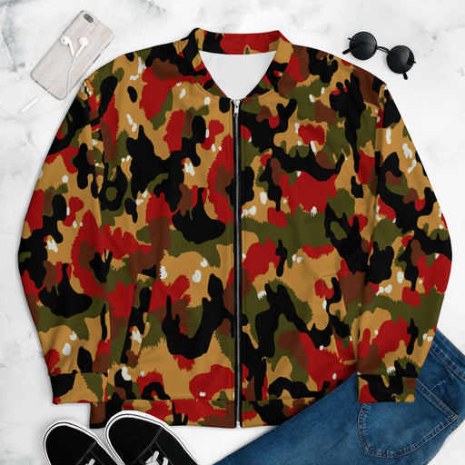 TAZ 83 Swiss Alpenflage CAMO Unisex Bomber Jacket - XS