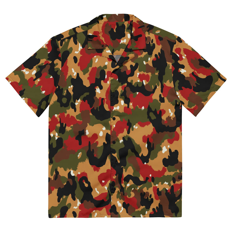 TAZ 83 Swiss Alpenflage CAMO Unisex Short-Sleeve Button Shirt - 2XS - Button-Up