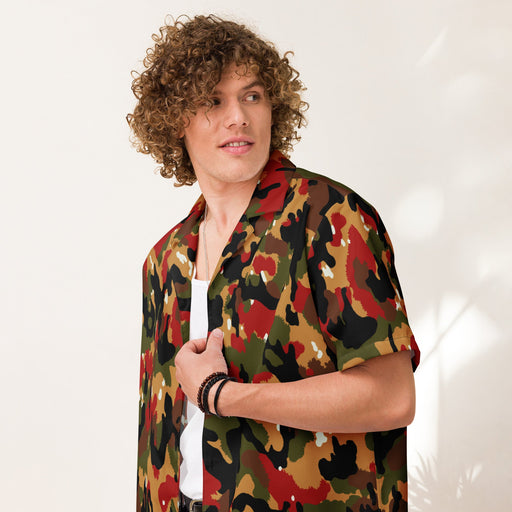 TAZ 83 Swiss Alpenflage CAMO Unisex Short-Sleeve Button Shirt - Button-Up