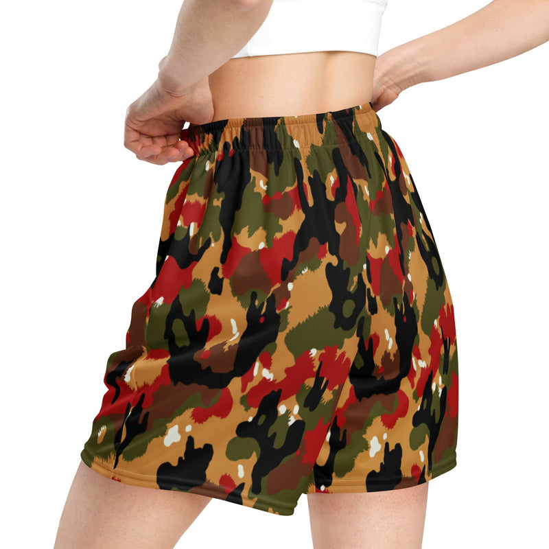 TAZ 83 Swiss Alpenflage CAMO Unisex Mesh Shorts